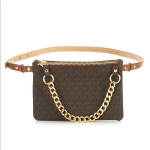Michael Kors belt bag with pull chain